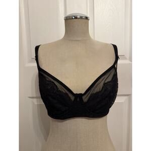 Victoria’s Secret Dream Angels Lace‎ Balconette Bra Black 34D Underwire Unlined